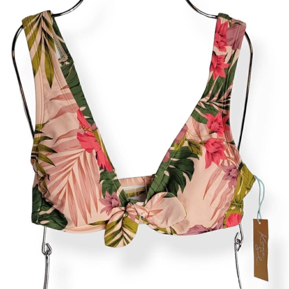 Kona Sol Bikini Top Tropical Print  Small
